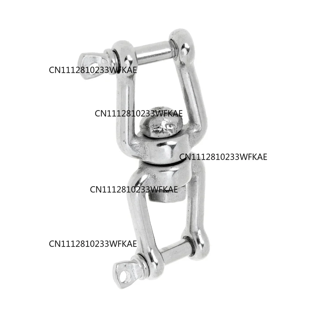 2pcs  Marine Stainless Steel Anchor Chain Connector Swivel Jaw Double Shackle- M5 Swivel for Boat