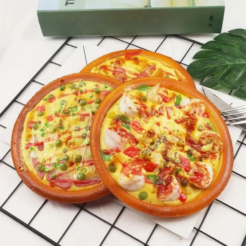 Artificial PU Fake Food Model Photography Props Simulation Pizza Restaurant Kitchen Home Decoration Sausage Shrimp Meat Pasty