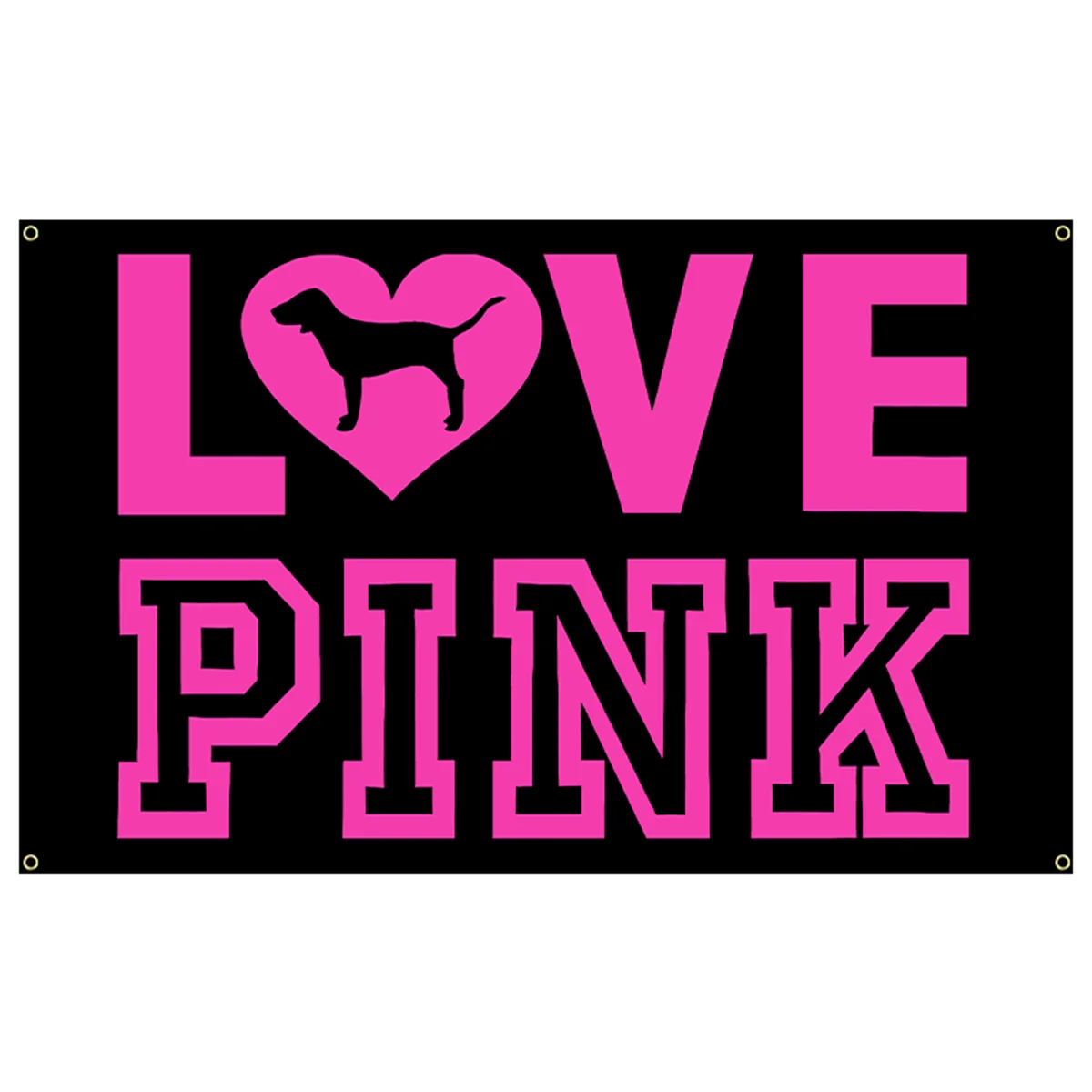 1pc LOVE PINK Pink Slogan Tapestry Flag,3x5fts 2x3fts Interior decoration, furniture decoration