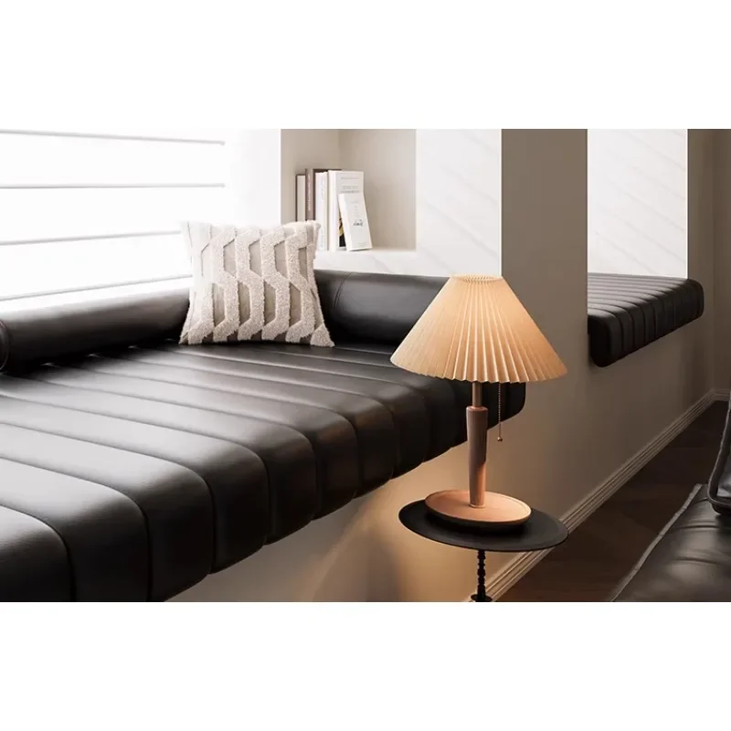 Advanced technology leather sponge bay window mat, window sill mat imitation leather solid wood seat cushion