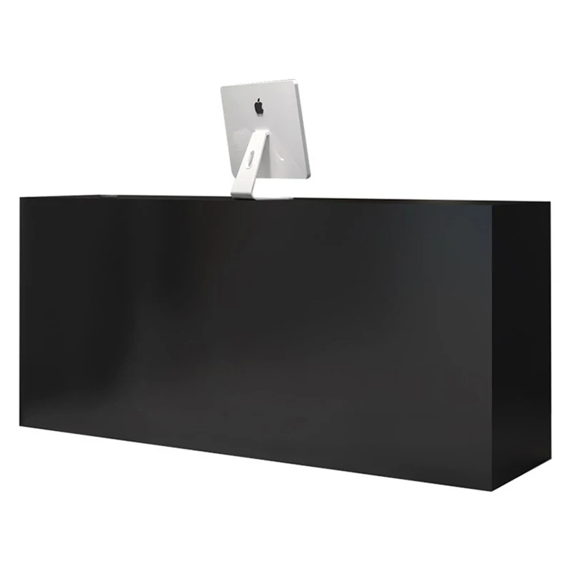 Office Blcak Reception Desks Salon Beauty Design Checkout Counter Bar Display Mostrador Negocio Furniture Customized Size