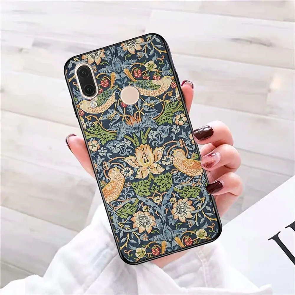 William Morris Strawberry art Phone Case For Redmi Note 4 X 5 A 6 7 8 T 9 9S 10 11 11S 11Epro Poco M3 pro