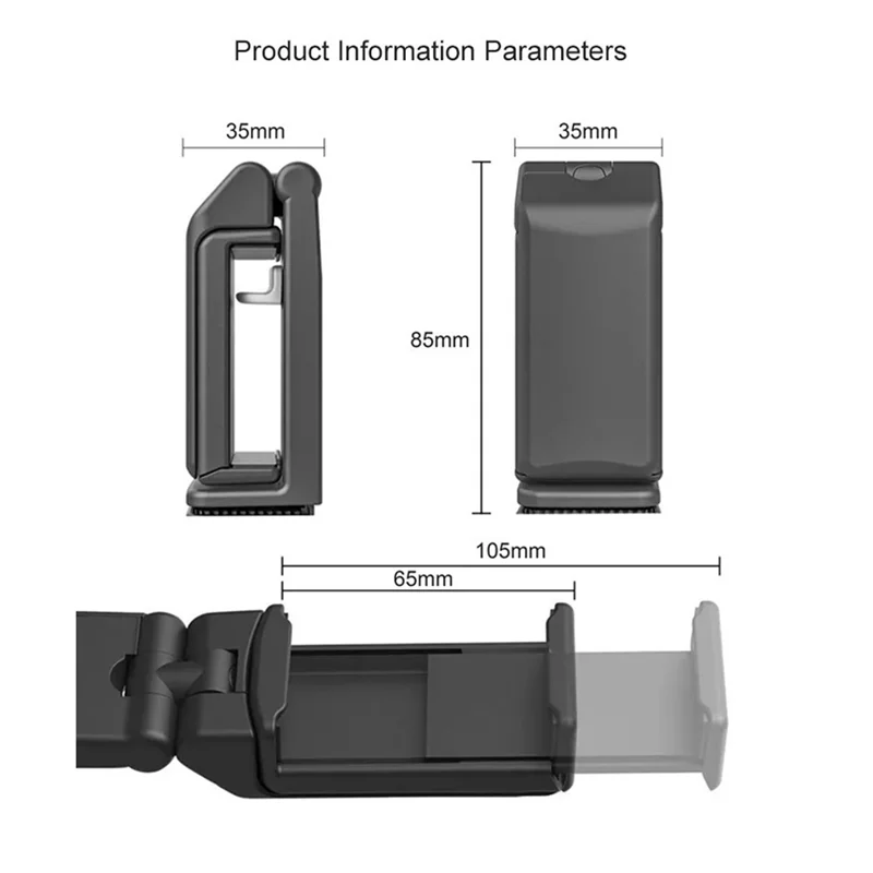 A34M-Portable Simple Desktop Bracket Folding 360 Degree Rotating Phone Clip Car Mount Convenient Bracket Durable Easy To Use