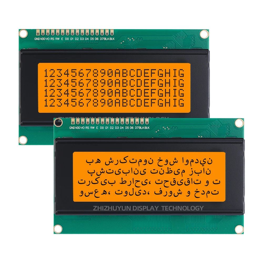 وحدة واجهة فارسي ، نص أخضر فاتح أسود ، صوفي ، 5 فولت ، 16PIN ، وحدة تحكم LCD 98 × 60 ، AIP31066 ، 2004A ، جودة عالية