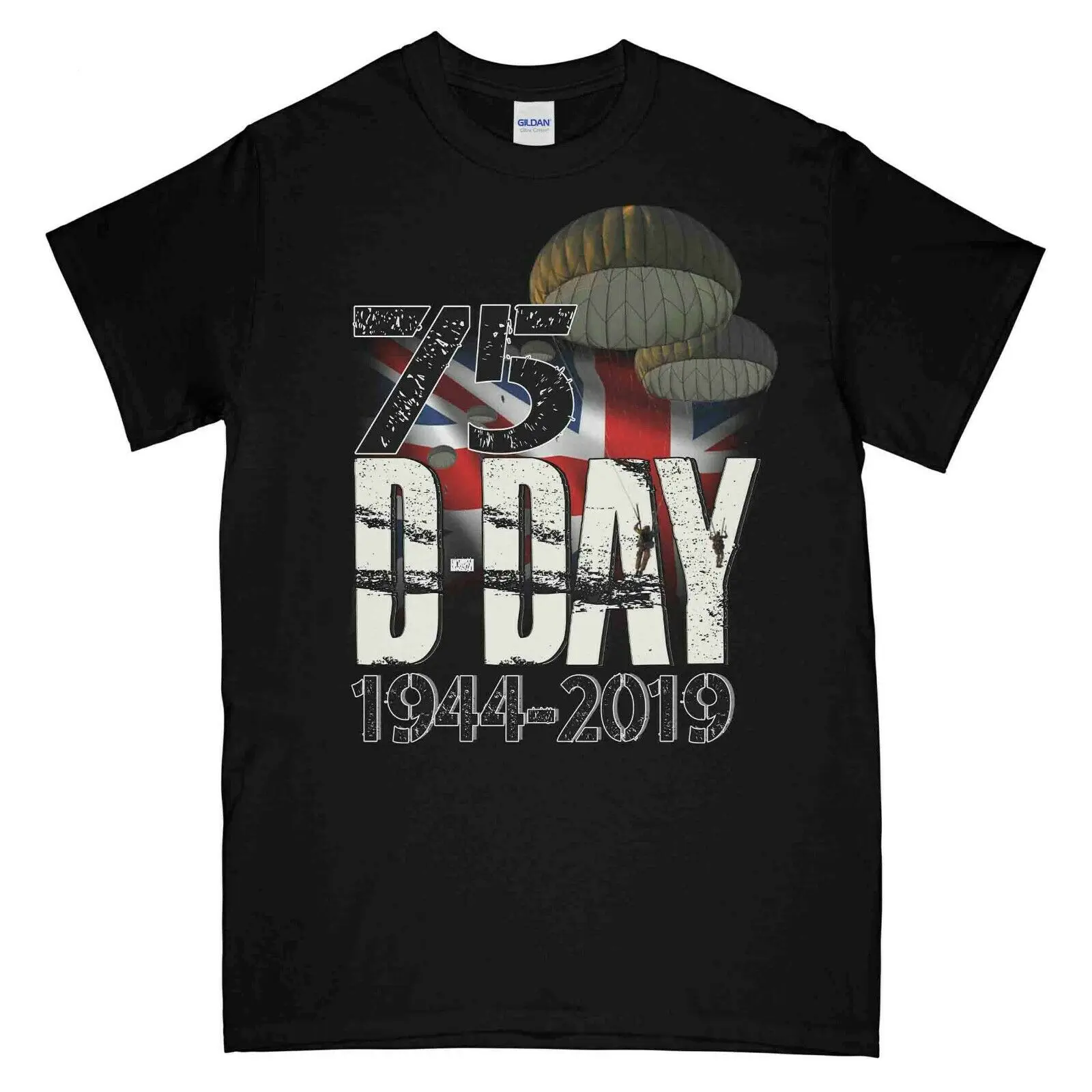 D-DAY 75 Commemorative T-Shirt. Summer Cotton O-Neck Short Sleeve Mens T Shirt New