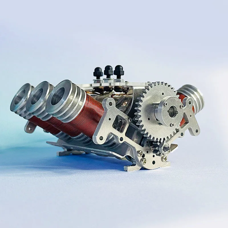 Modelo de Motor V6, Motor de potencia, Motor de pistón CC sin escobillas, multicilindro V6, simulación de pistón Dual, Motor RC, juguetes de regalo
