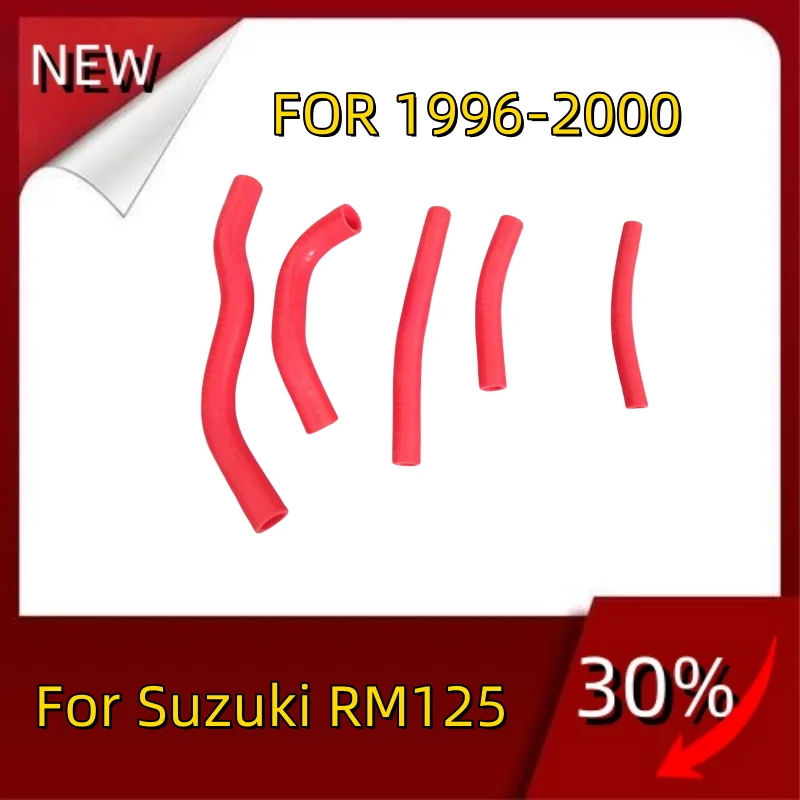 NEW durable 5 PCS all Silicone Radiator Hose For Suzuki RM125 1996-2000 RM 125 Pipe Tube Kit 1996 1997 1998 1999 2000