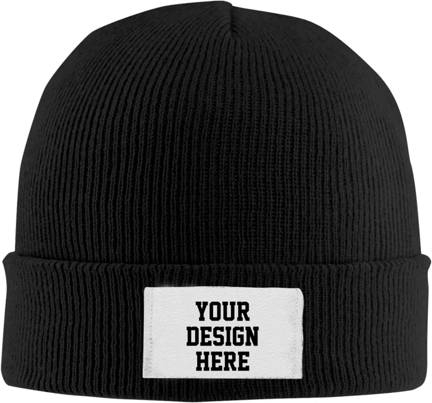 Custom Knitted Beanie Hats,Personalized Add Your Image/Text Cap Winter Warm Hat for Men Women