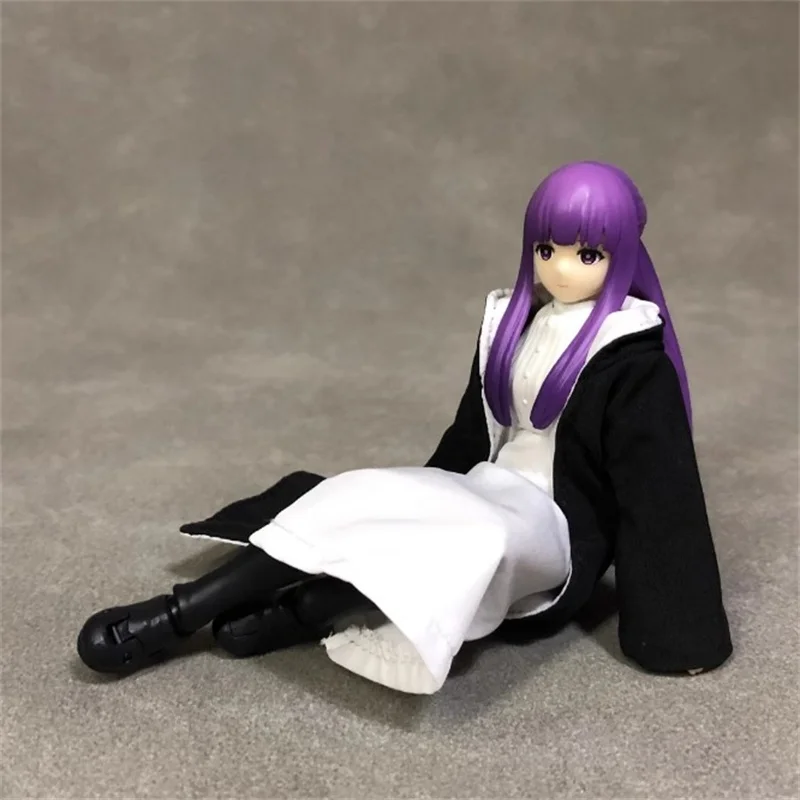 In Stock SHF Black White Contrasting Robe Jacket Long Skirt Fit 6inch Action Figure Model Toys No Model For Fans DIY Gifts