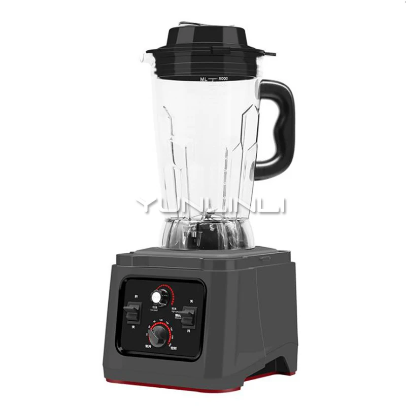 Коммерческий высокоскоростной блендер мощностью 2200 Вт, многофункциональный кухонный комбайн, коммерческая соковыжималка 5 л/машина для приготовления соевого молока