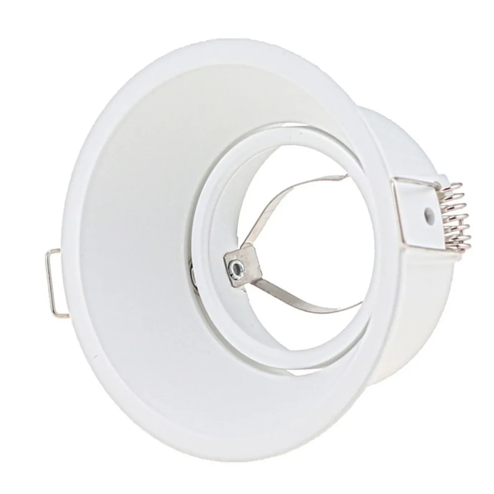 Round Black White Factory Round Recessed MR16 GU10 Fixture Adjustable LED Ceiling Spotlight Frame Led Fixtures