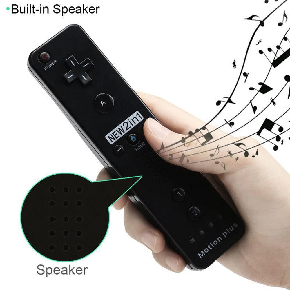 Pilot zdalnego sterowania 2 w 1 z kontroler nunchako dla konsola Wii bezprzewodowy pad do gier z ruchem Plus sterowanie grami Wii