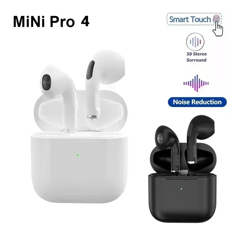 Pro 4 TWS Wireless Headphones Earphone Bluetooth Compatible 5.0 Waterproof Headset with Mic for Xiaomi iPhone Bluetooth Earbuds