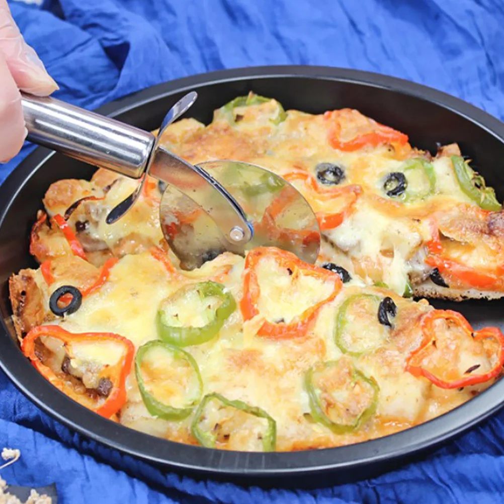 

3pcs Carbon Steel Pizza Baking Pan Nonstick Kitchen Bakeware Oven Tray For Cake Cookies Roasting Vegetables Baking Pan