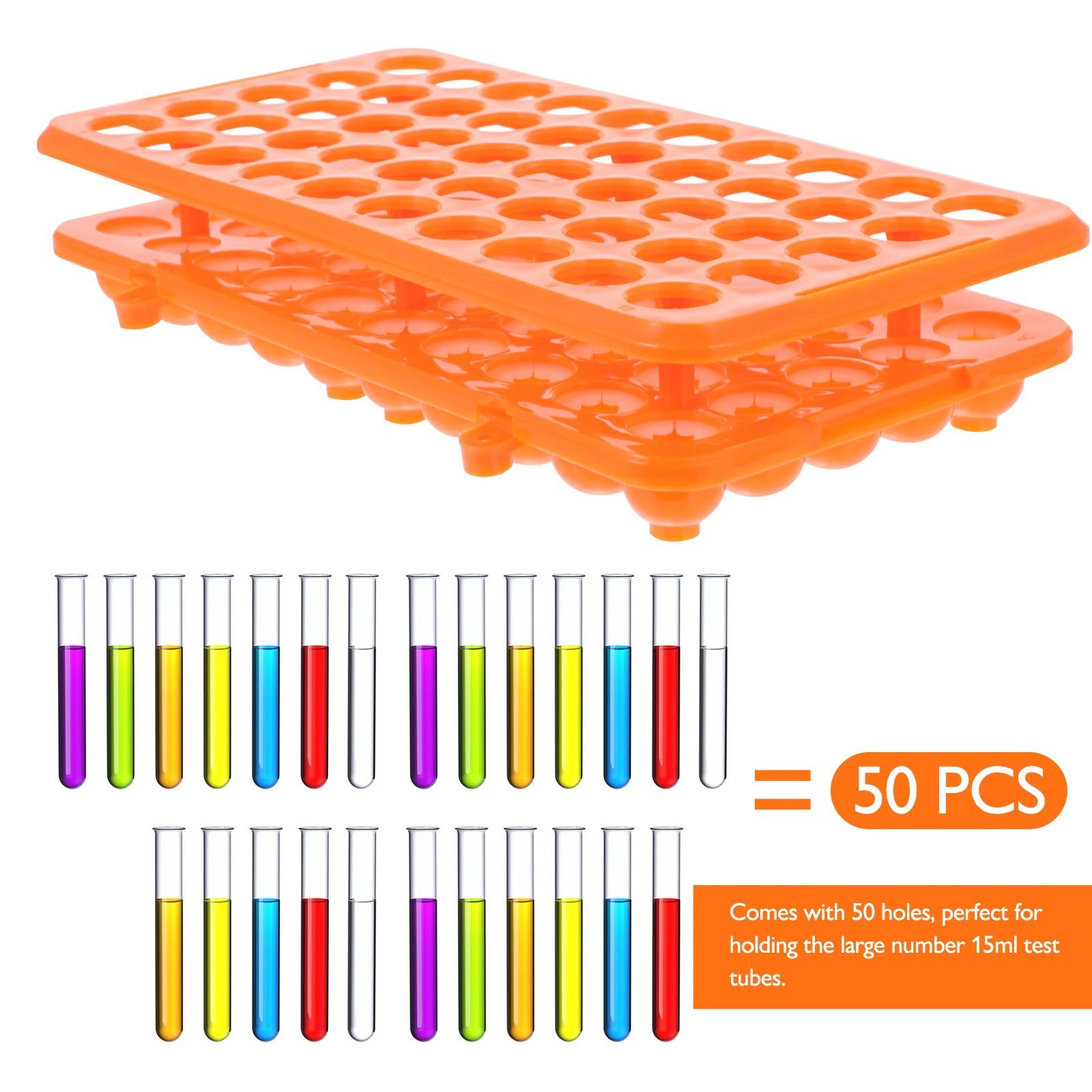 

Tube Rack Laboratory Test Shelf Experiment Orange Stand Container Holder