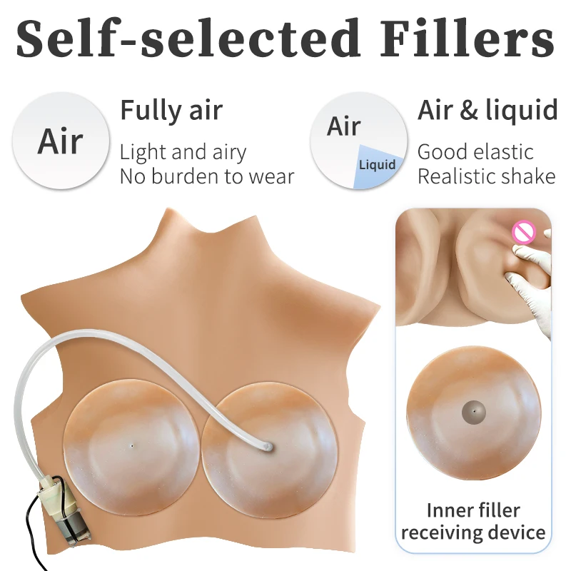 ZZ ZZZ Cup Diy Inflatable Fake Breast Forms Large Silicone Chest For Crossdressing Man To WomanTransgender Ladyboy Drag Queen