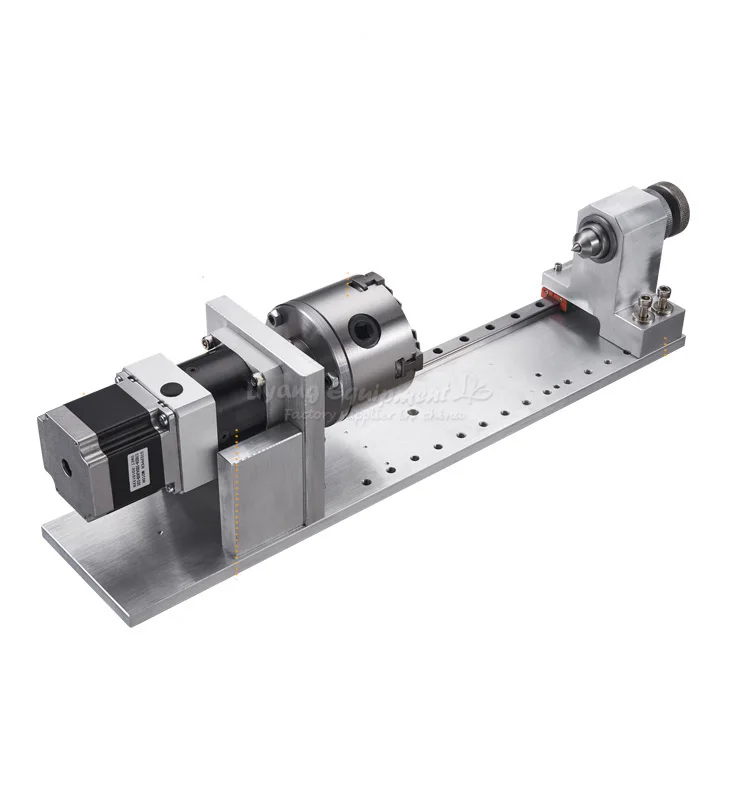 Jaw chuck indexing head CNC 3d engraving tool slide rail A 4 axis rotation