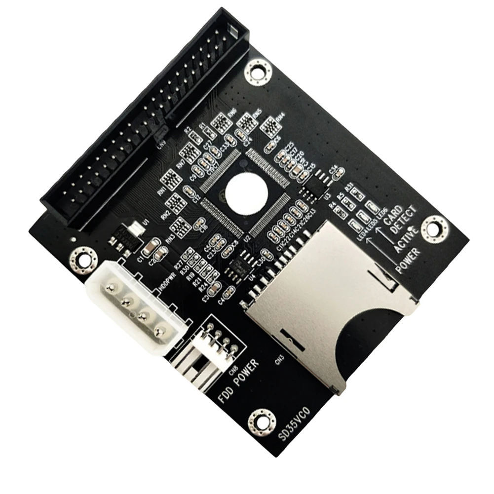 SD para IDE 3,5 Polegadas 40Pin IDE Adaptador de Unidade de Disco Rígido 40Pin Adaptador Macho Compatível com DOS/Linux/Windows 98/XP/VISTA/NT