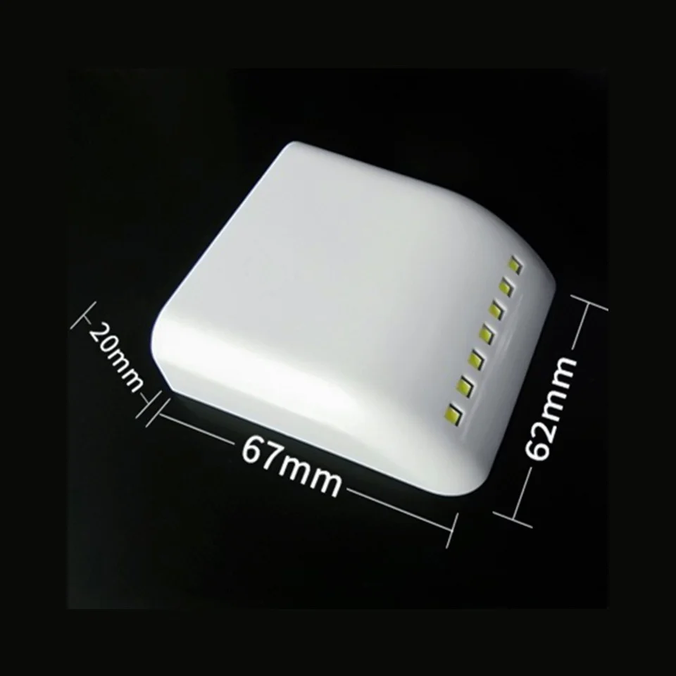 مصباح LED لاسلكي تحت الكابين، ضوء خزانة مستشعر الحركة، 7 مصابيح LED تشغيل/إيقاف تلقائي، مصباح مفصلي لخزانة المطبخ، بدون مضرب #5