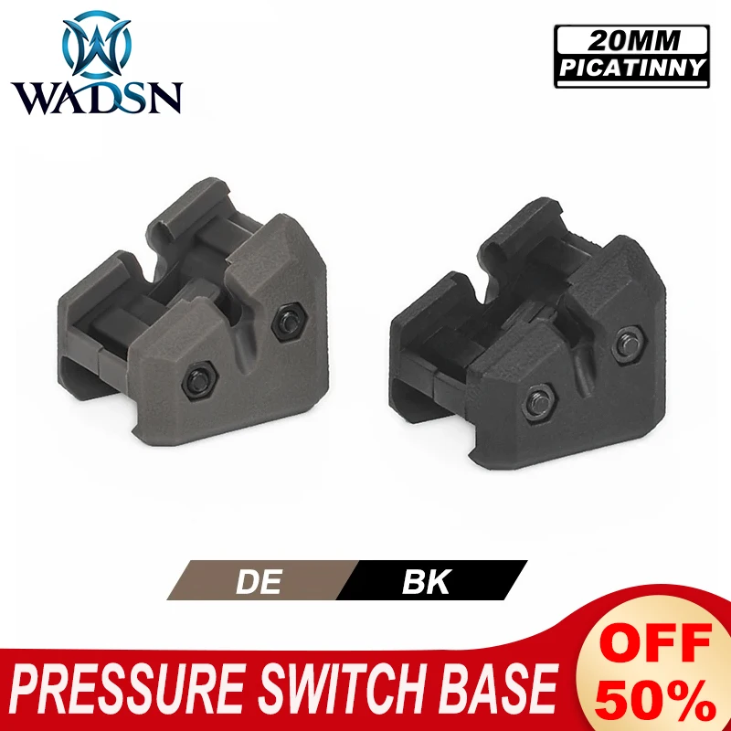 WADSN PEQ15 DBAL Airsoft Weapon light Pressure Switch Mount CQBL Laser Flahlight HRF Dual Ramp Modbutton Fit 20mm Picatinny Rail