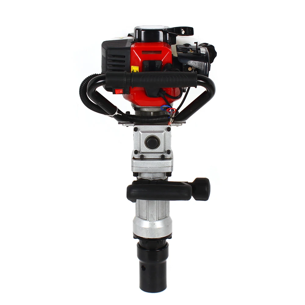 900W Gas Powered Fence Post Driver – Two-Stroke Engine, Adjustable Sockets, Large Fuel Tank, and Anti-Vibration Design for