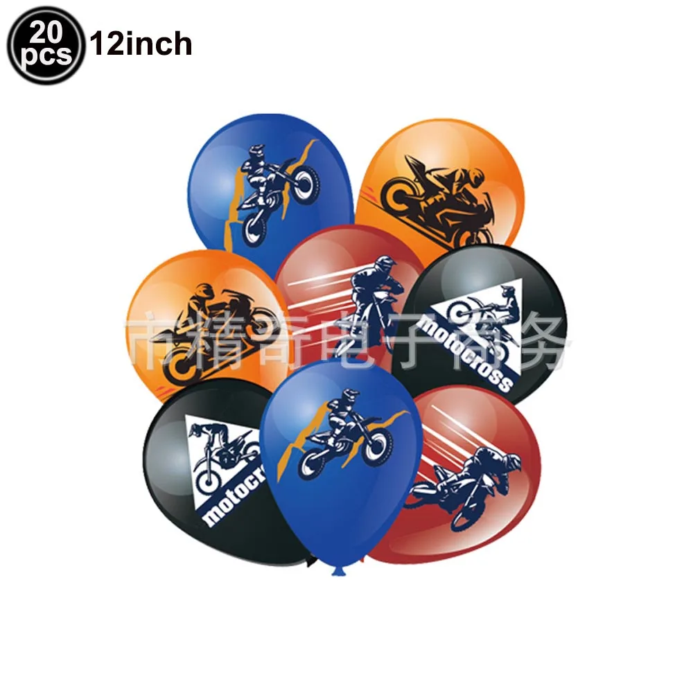 Dirt Bike Party Luftballons Motorrad Ballons Motorrad-Biker Thema Geburtstagsparty Zubehör Auto-Thema Party Dekorationen – Detail 7