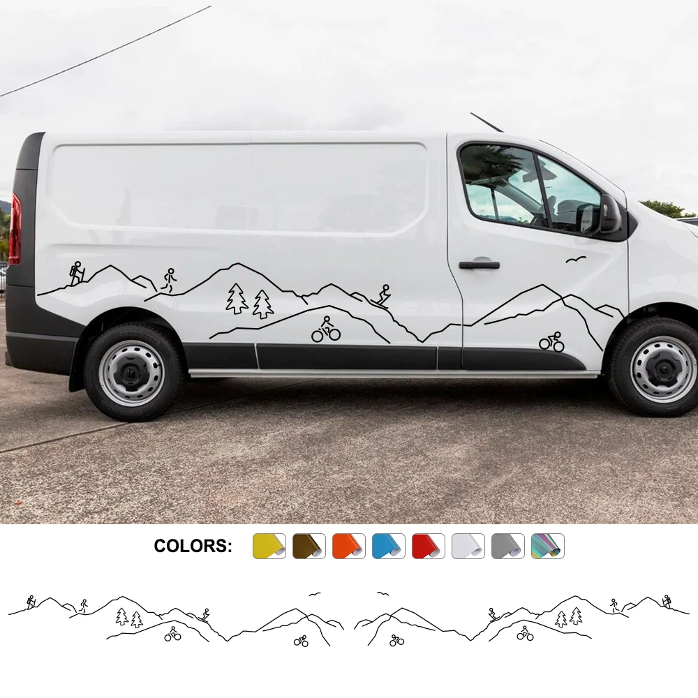 

Горный Стайлинг Ван наклейки для Vauxhall Opel Vivaro A B C автомобильная графика Декор наклейка кемпер виниловые аксессуары для автотюнинга