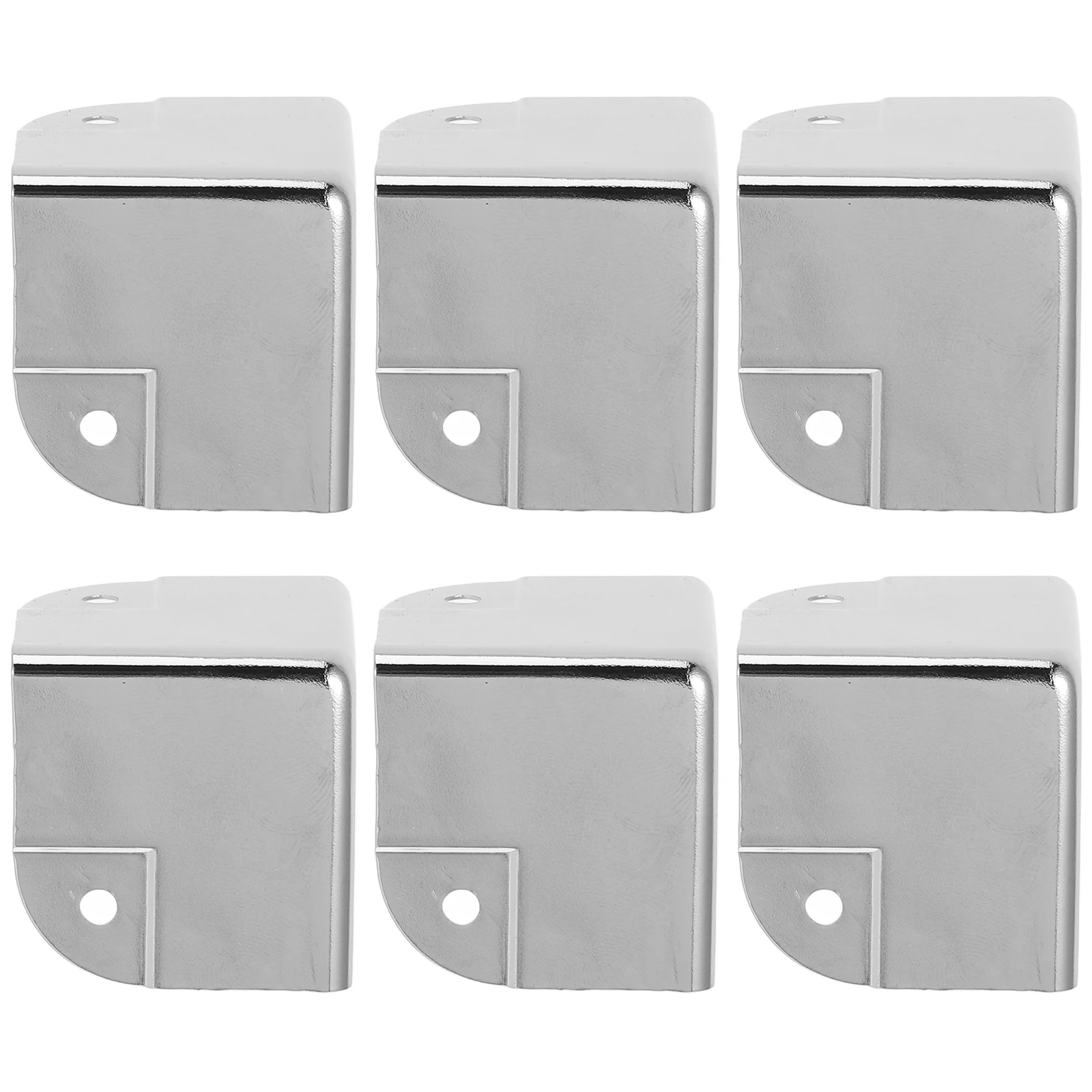 

6 Pcs Electroplated Corner Protectors Durable Material Luggage Speakers Edge Guards Cabinet Protector Hardware