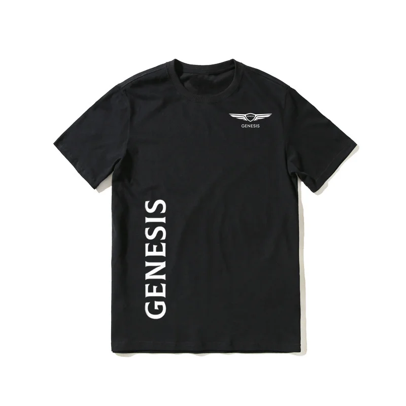 

2025 New Genesis Short Sleeve T-shirt Printed T-shirt Round Neck T-shirt Cotton Car Logo Clothing