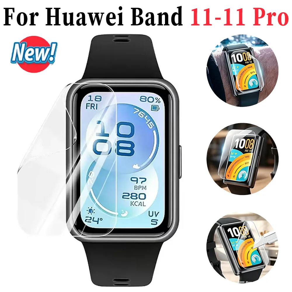 Soft Hydrogel Films For Huawei Band 11-11 Pro Clean TPU Screen Protectors Film Anti-Scratch For Huawei Band 11 Pro Accessories