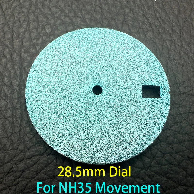 Customized 28.5mm sand gold patterned Dial For NH35 NH36 7S26 Movements Calendar Window Watch Dials Fit crown at 3.0/3.8/4.1