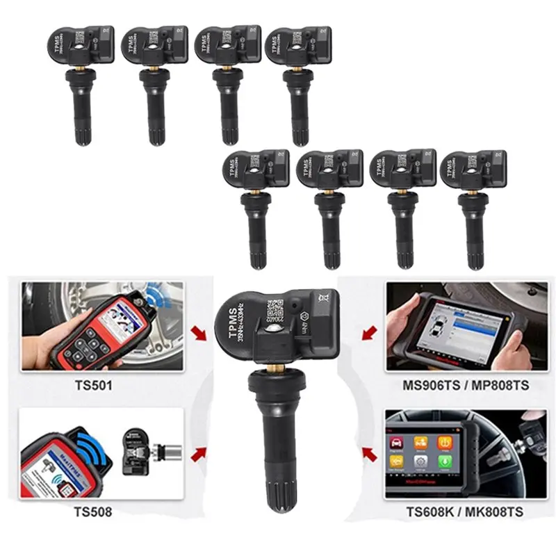 48Pcs Programmable MX Sensor 315MHZ+433Mhz 2 In 1 TPMS Tire Pressure Sensor Monitor For Autel Tool TS408 TS508 ITS600