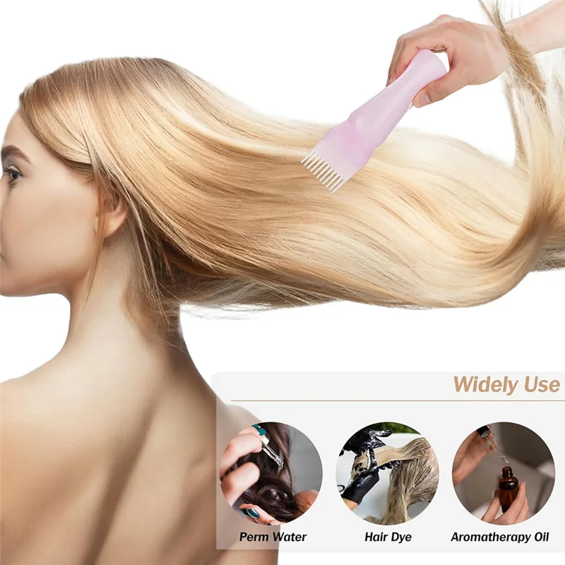 ส่วนใหญ่-รากหวี Applicator ขวด,ผม Oiling Applicator ขวดสําหรับย้อมผม-2PCS ผม Applicator ขวด