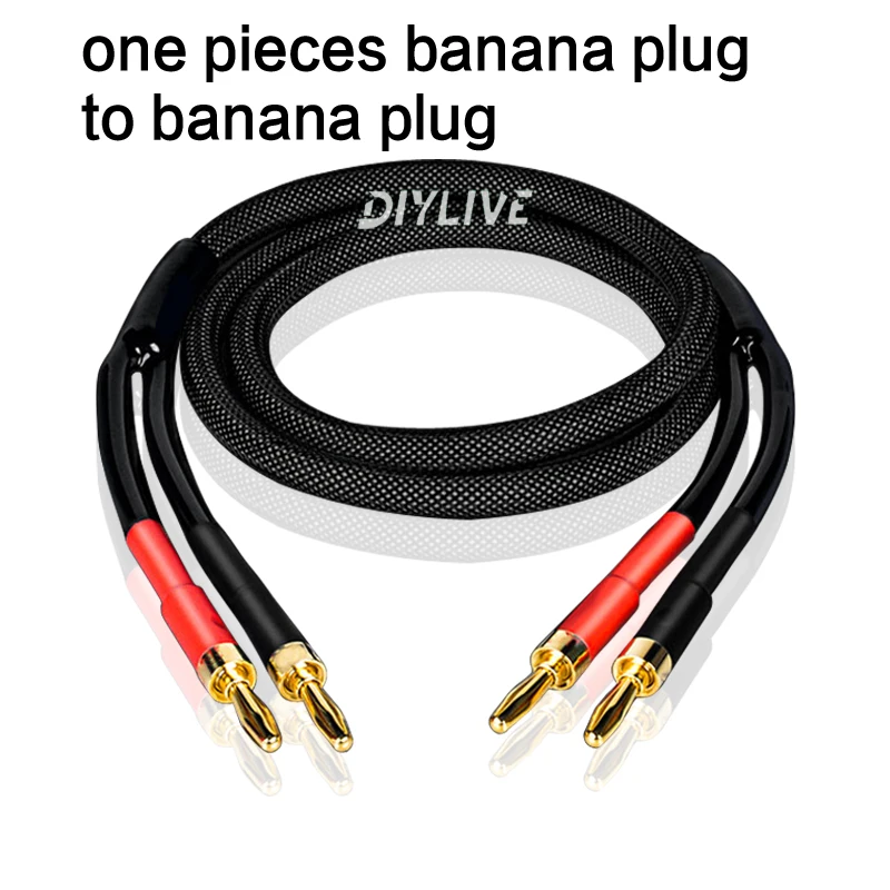 DIYLIVE 5n hochreines Kupfer-Fieber-HiFi-Lautsprecher kabel Haupt-und Sekundär lautsprecher Surround-Leistungsverstärker-Computer-Audio kabel 4