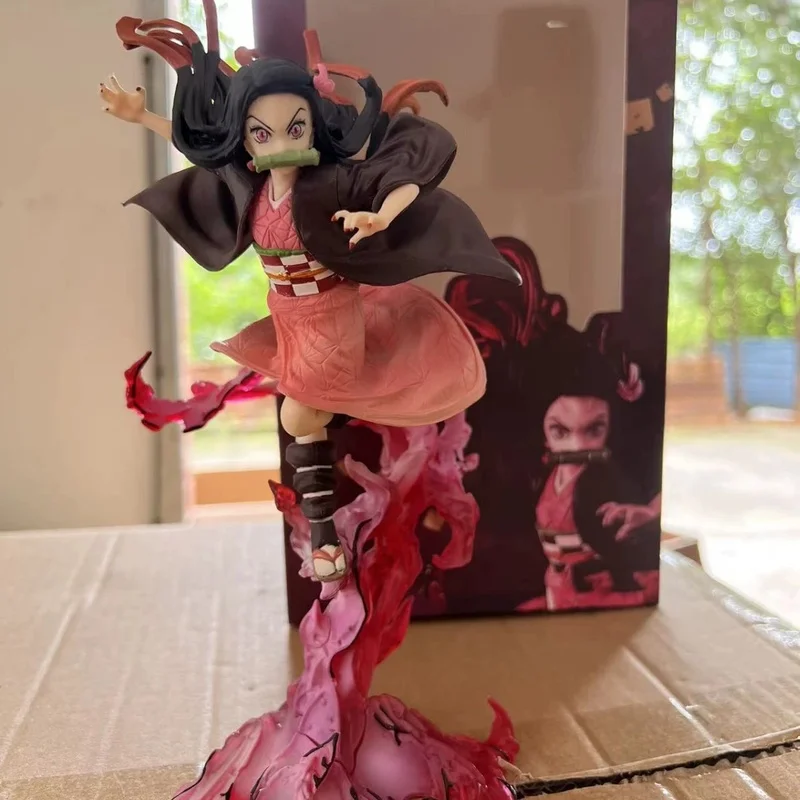 21cm 8.2 inch Anime Kamado Nezuko Action Figures Pvc Statue Desktop Ornamen Collection Statue Model Decoration Room Desk Toys Ch