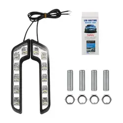 2PCS Daytime Running Lights L shaped Driving Lamp Daytime Running Fog Light Waterproof Car LED Lamp