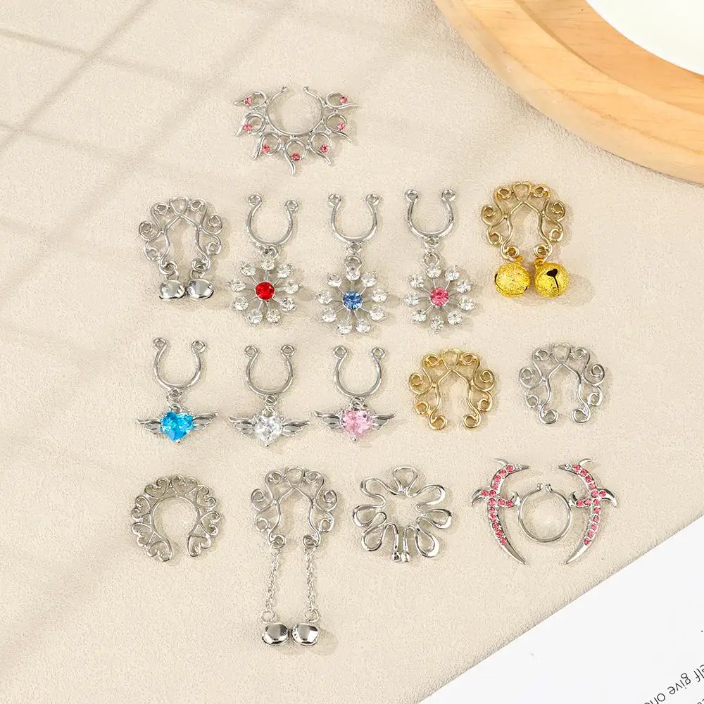 1PC 316L Surgical Steel Fake Nipple Rings Non-Piercing Nipple Clamp For Women Sexy Gifts Fashion Body Jewelry