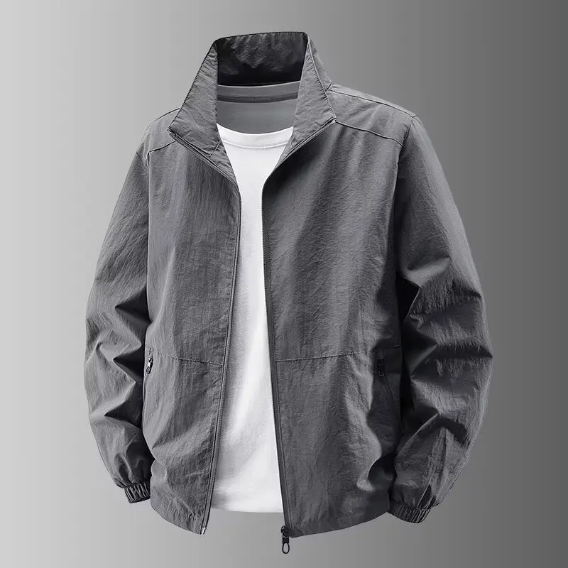 

Loose Men's Outdoor Sports Jaet Windproof Spring Autumn New Sle Casual Korean Version Fce Lined Hooded Zipper Closure