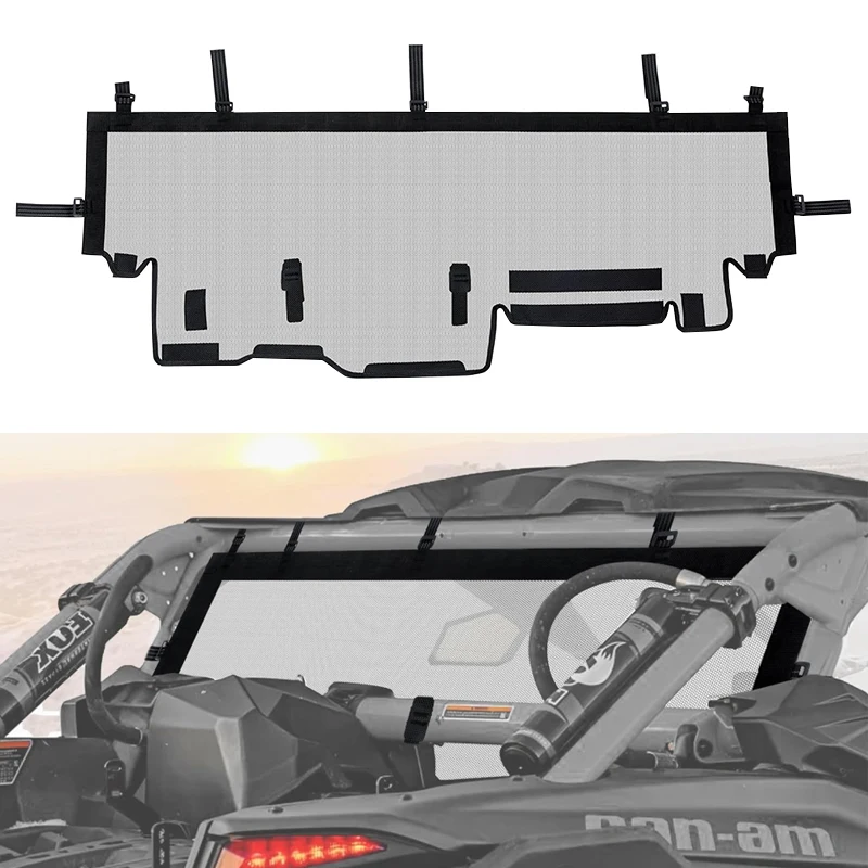 For Can-am Maverick X3 Max Turbo R RR 4x4 XMR XDS XRC XRS X DS RS 715006387 Clear Rear Windshield Net UTV Window 2017-2024