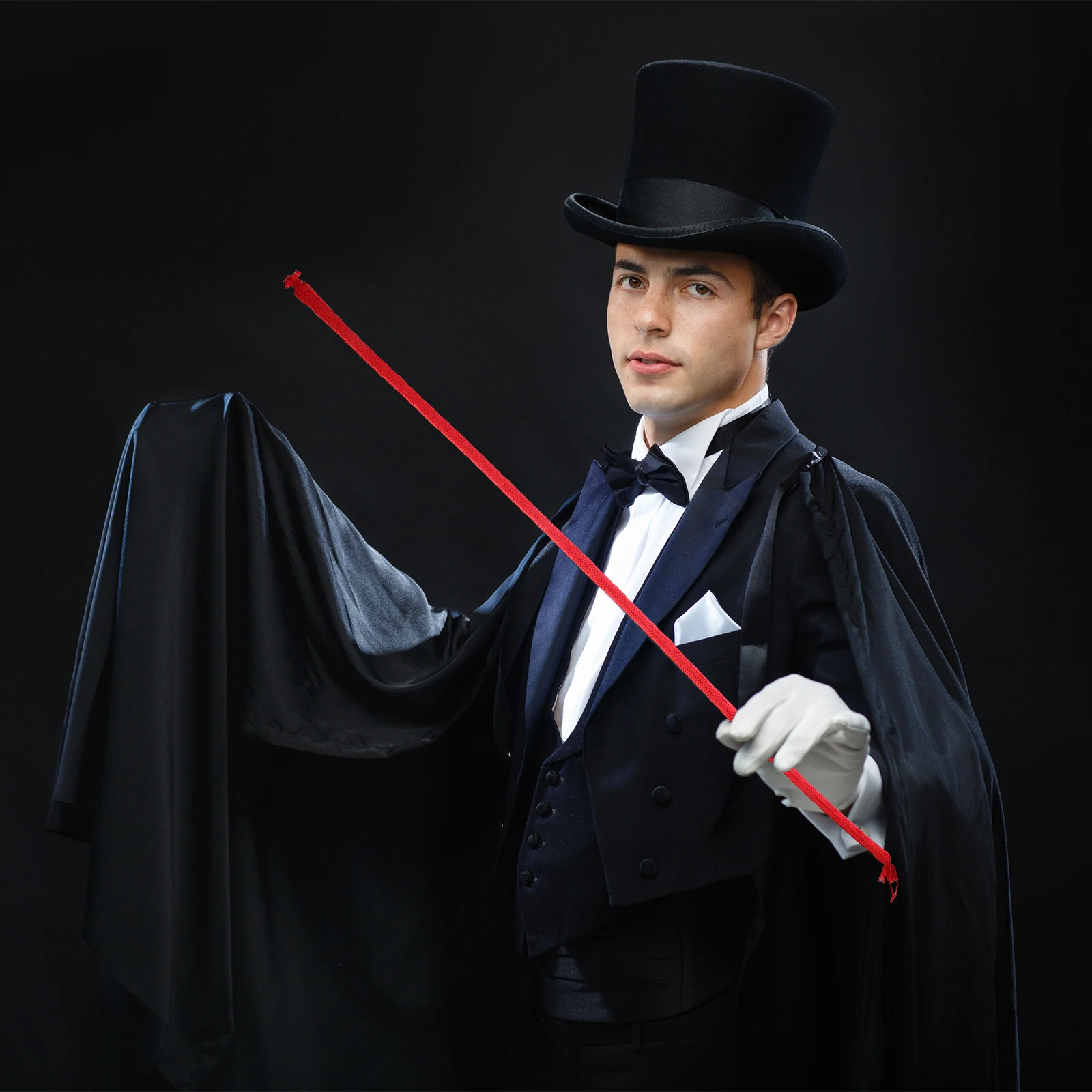 

2 Pcs Rope Trick Props Flexible Stiff Ropes Red Yellow Party Performance Supplies Close-up Gimmick Kids Toy Stage