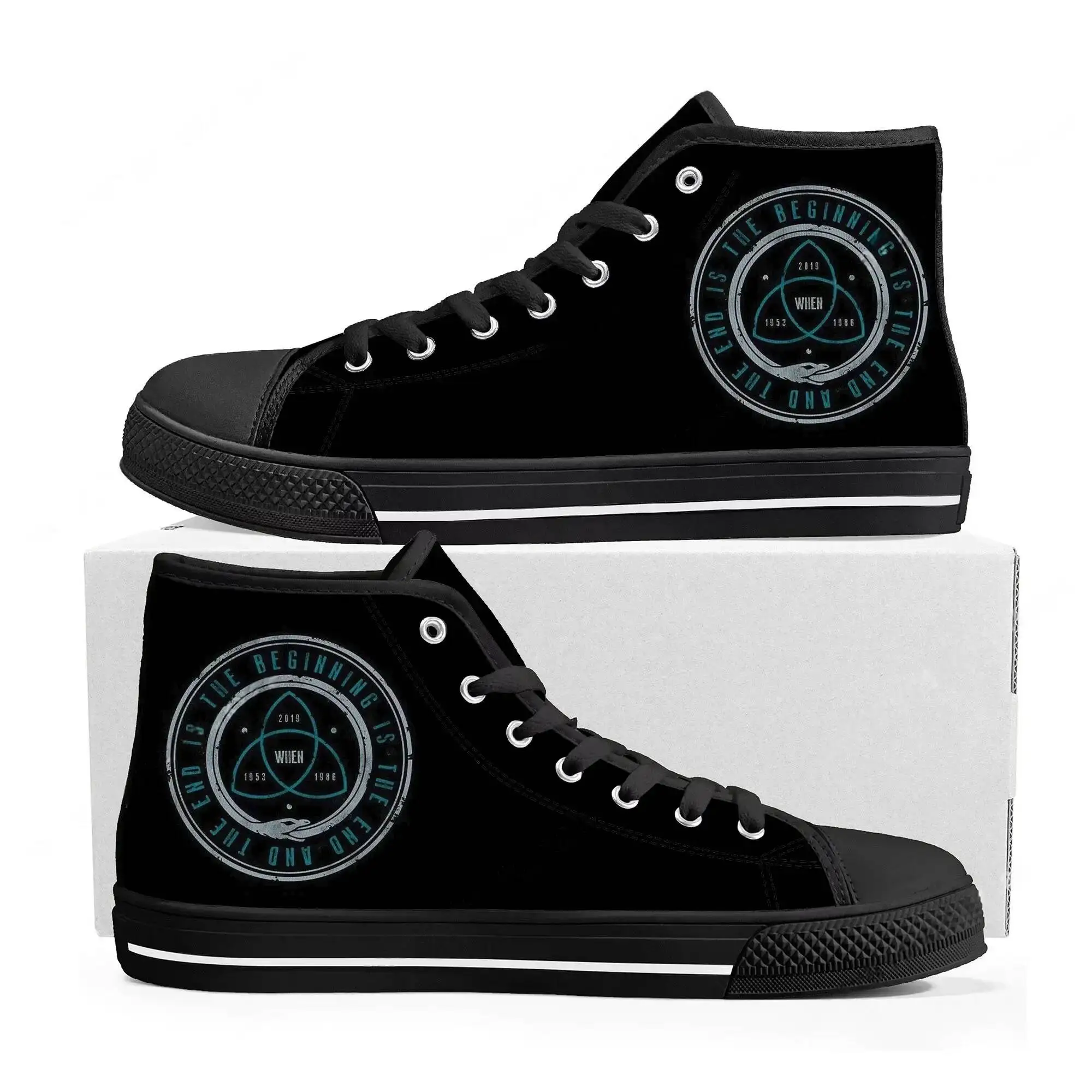 Dark TV Series Top Sneakers Mens Womens Teenager High Quality Beginning End Canvas Sneaker Couple Shoe Casual Custom Shoes