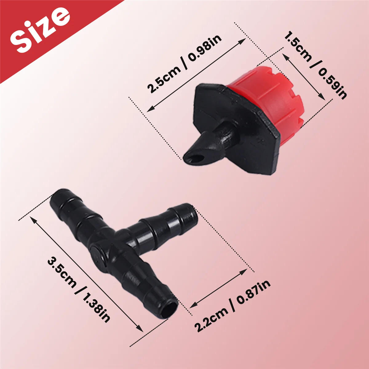 RIRI 200 Regulowane kroplowniki nawadniające z zestawem do nawadniania kroplowego do podlewania ogrodu