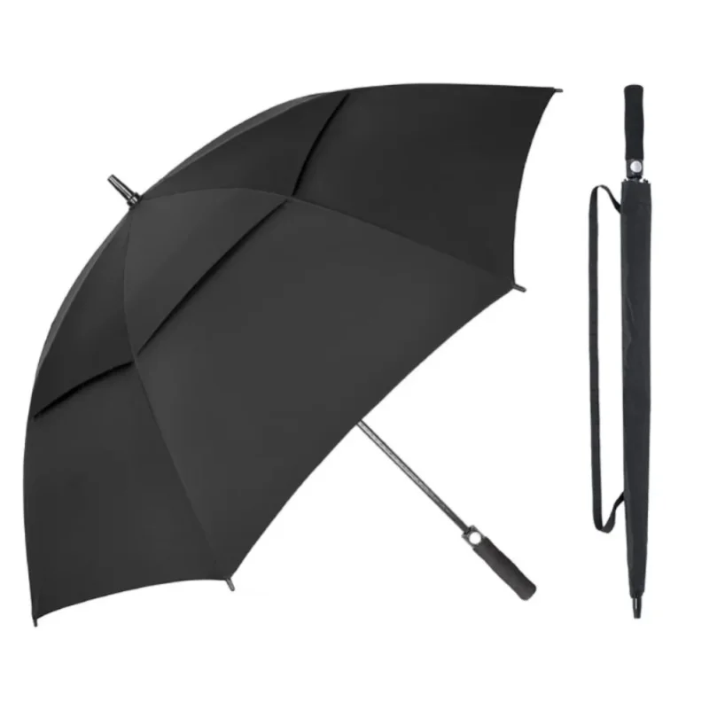 Großer Sturmfester Regenschirm, Automatischer Golf-Stockschirm für Herren und Damen, Doppelt Überdachter Schirm mit Effektiver Regenschutzfunktion Effektive Windbeständigkeit, UV-Beständigkeit