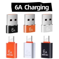 6A USB To Type C OTG Adapter 120W USB-C Male To Type-c Female Charger Converter for Macbook Samsung Data Transfer
