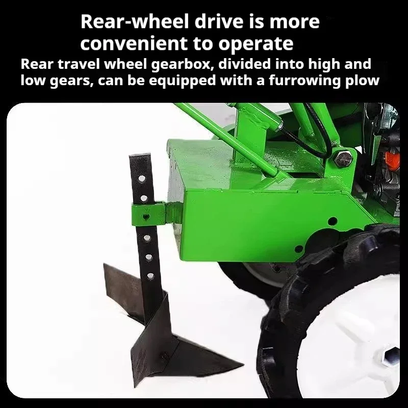 Four-wheel Drive Diesel Weeder, Multi-functional Weeding/Rotary Tillage and Soil Loosening, Agricultural Lawn Mower