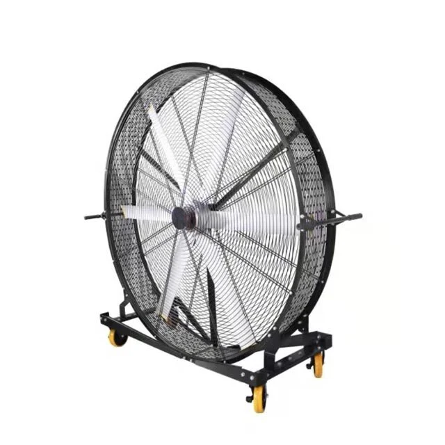 Ventilador de pie Industrial de viento grande, ventilador gigante de refrigeración sin escobillas DC para almacén y taller de fábrica