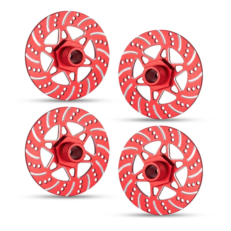 4Pcs Whirlwind Brake Disc Wheel Hex Hub 17Mm For Arrma 1/7 Infraction Limitless Felony 1/8 Typhon RC Upgrade Parts Red