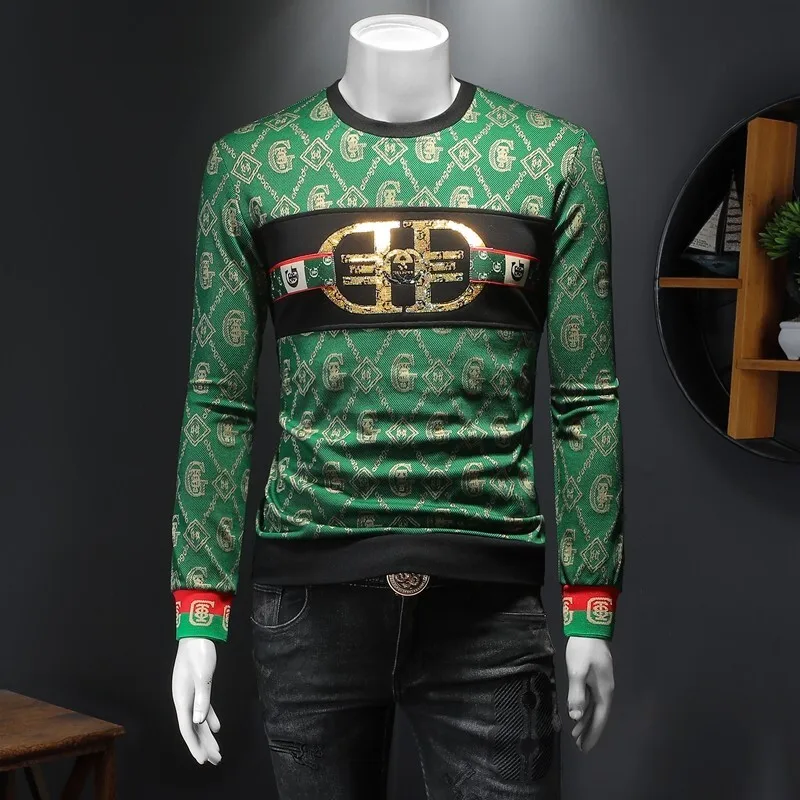 

Мужская модная толстовка с вышивкой, повседневная, свободного кроя, из смесового хлопка и полиэстера, для осени и весны