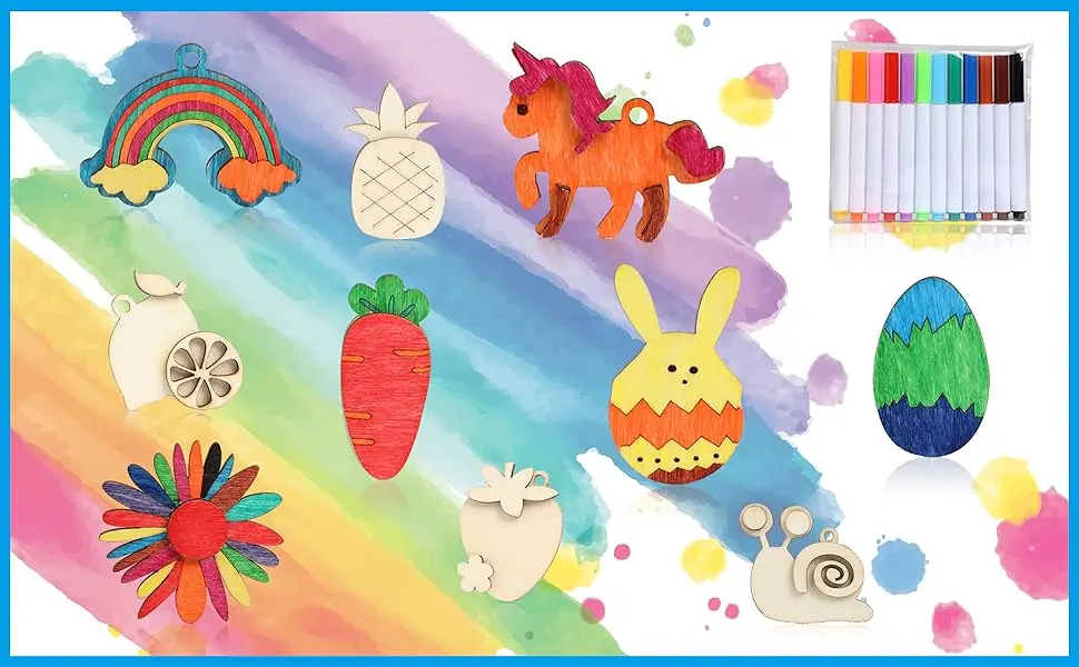 36PCS WOODEN MAGNETS