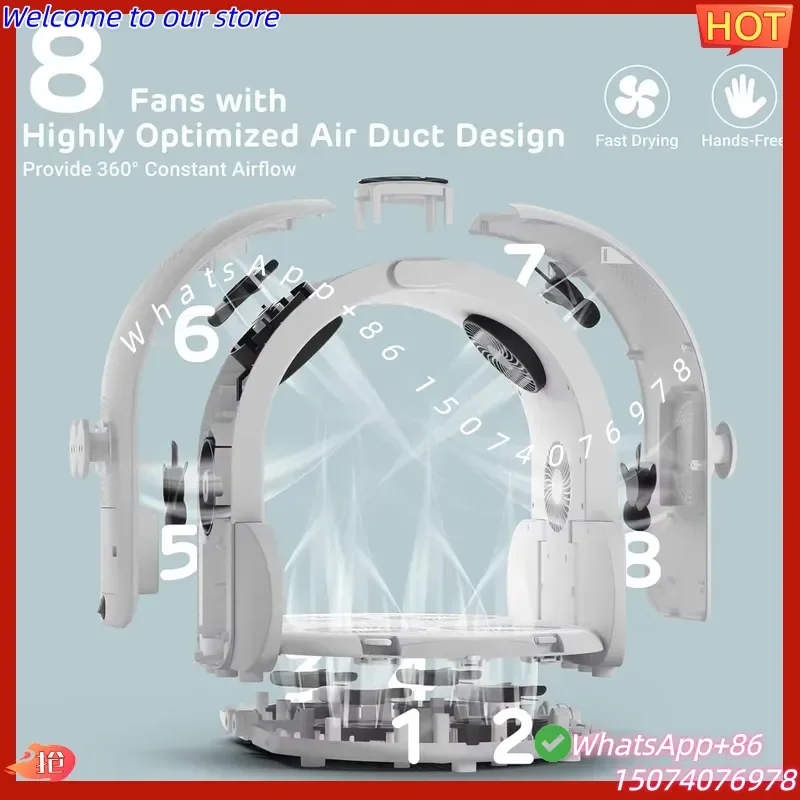 2026 Smart Large Capacity Hair Dryer Box with 8 Fans & 360° Airflow Circulation & 4-speed Settings for All Cats and Small